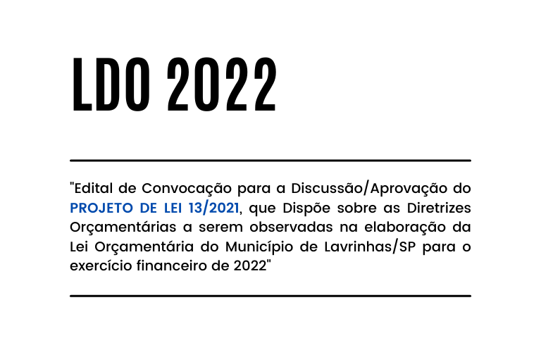 Audiência Pública LDO 2022