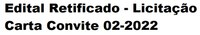 Edital Retificado - Licitação Carta Convite 02-2022